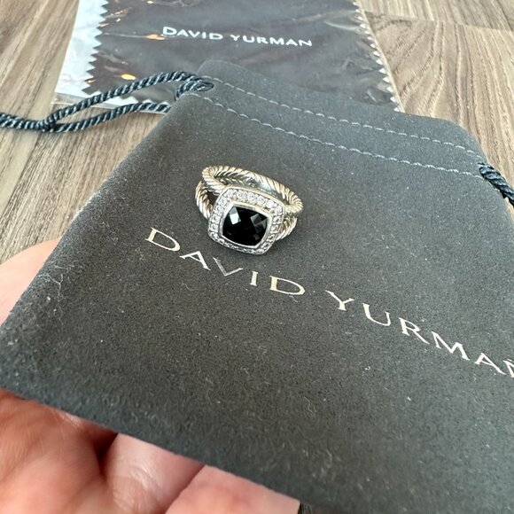 David Yurman Petite Albion Black Onyx Ring Size 6 - Picture 7 of 15